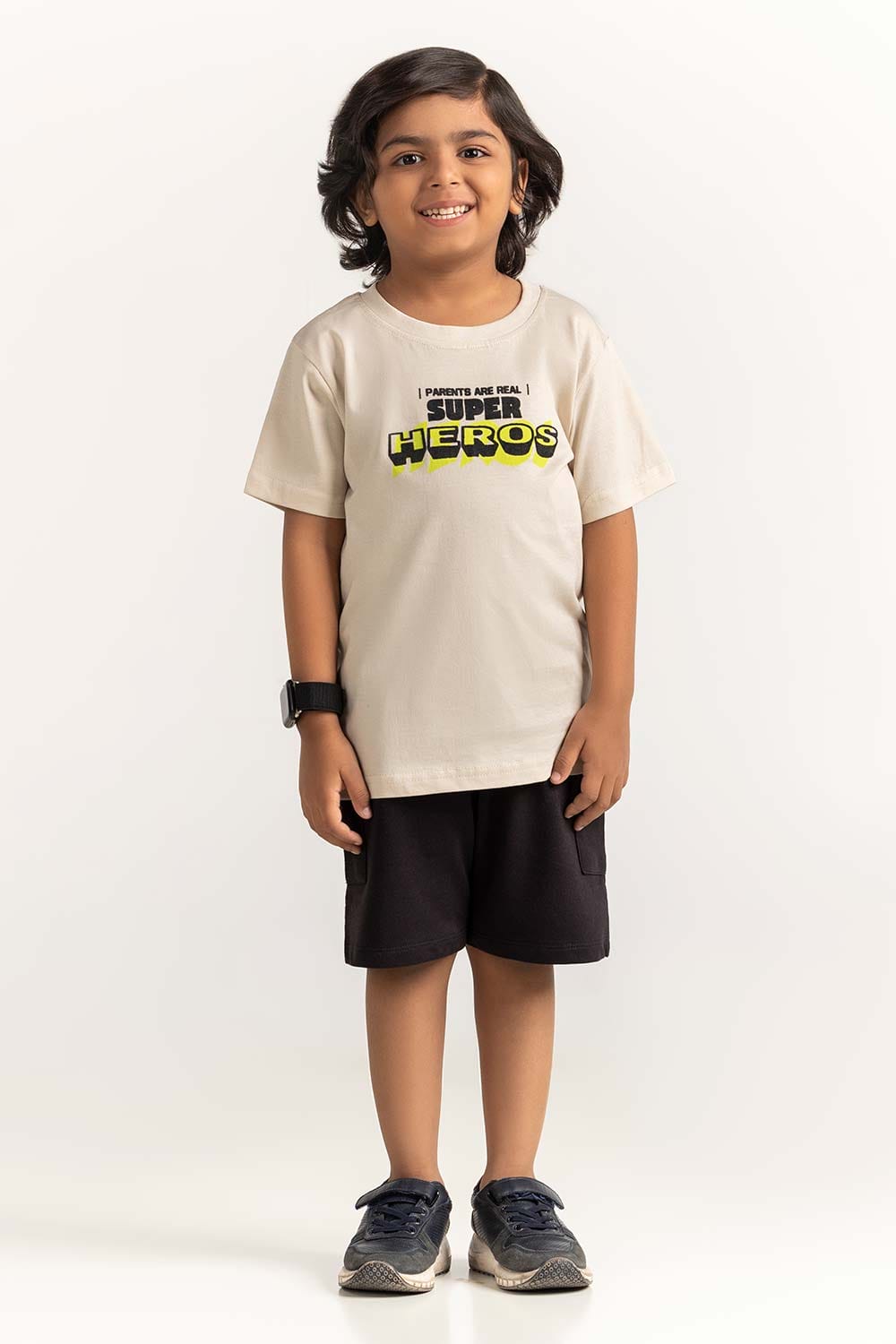 Sand Toddler Boy Knit Printed Tee TB-TS-SS24-041