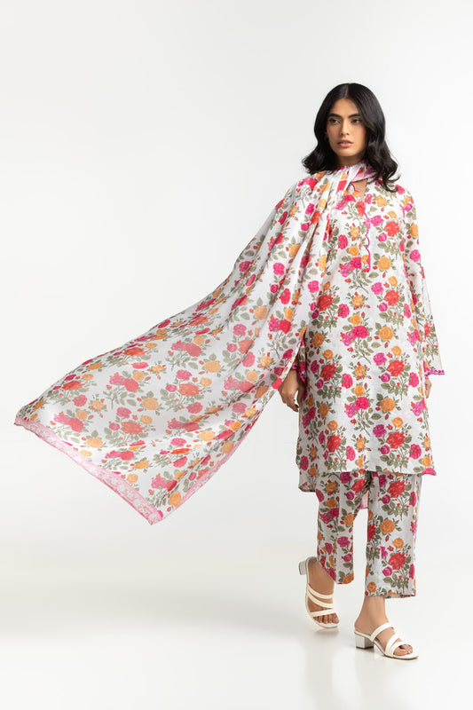 Satin Crincle Printed Dupatta IPD-44573