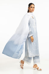 Satin Crincle Printed With Embroidered Dupatta IPD-44704