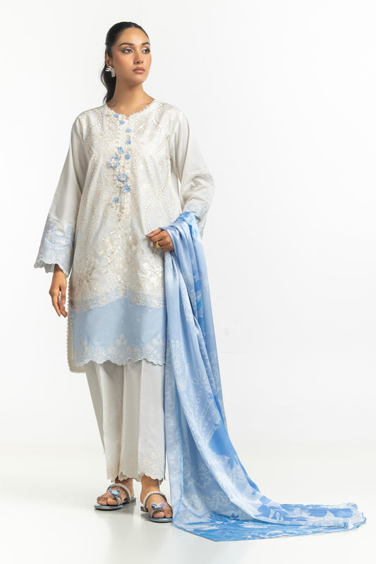 Satin Crinkle Printed Dupatta IPD-44706