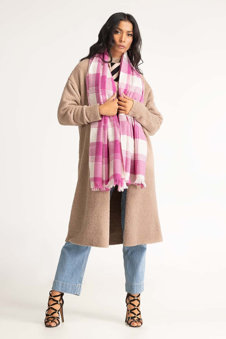 Multicoloured Polyester Scarf