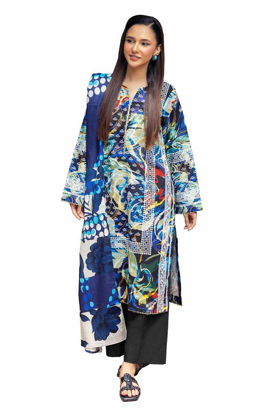 3 Piece Unstitched Printed Khaddar Suit SD-42012