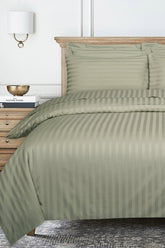 Seacrest Stripe Satin T-250 Quilt Cover Set