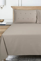Sepia Tint T-400 Embroidered Bed Sheet Set