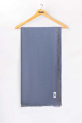 Blue Blended Stones Work Border Scarf SH-24-016