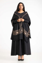 Black Blended Embroidered Shawl SH-24-036 Black Blended Embroidered Shawl SH-24-036