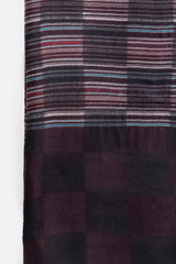 Black Blended Box Check Shawl SH-24-110 Black Blended Box Check Shawl SH-24-110