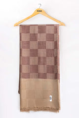 Beige Blended Box Check Shawl SH-24-111 Beige Blended Box Check Shawl SH-24-111