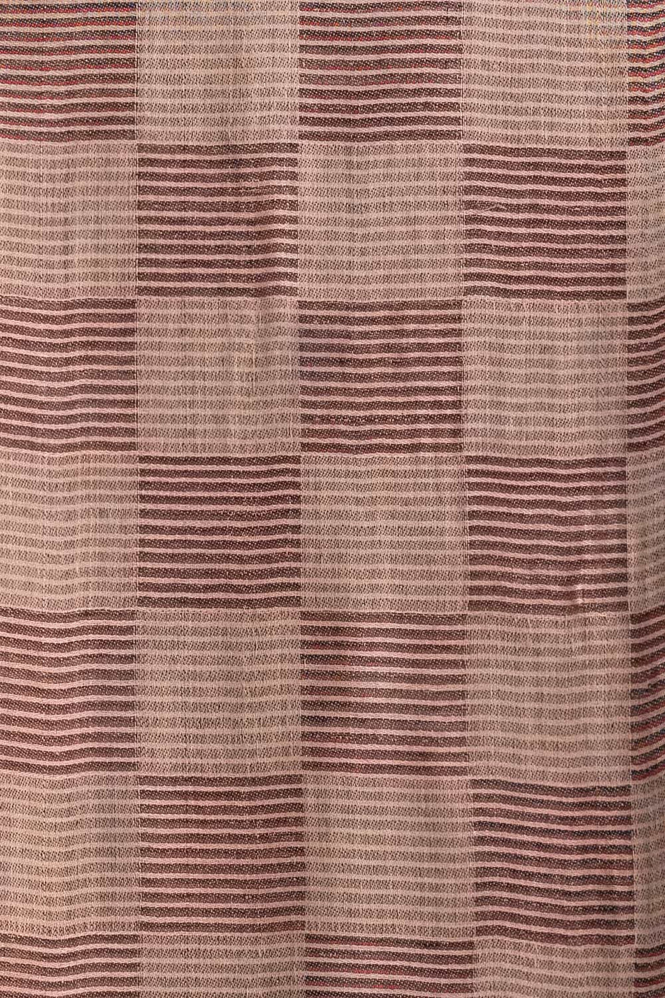 Beige Blended Box Check Shawl
