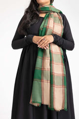 Green Blended Checkered Shawl SH-24-117 Green Blended Checkered Shawl SH-24-117