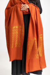 Rust Blended Zari Shawl SH-24-121 Rust Blended Zari Shawl SH-24-121