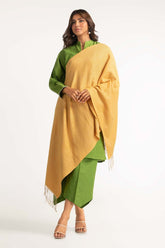 Yellow Small Chevron Shawl-23-38 A