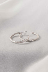 Silver C Hoop Earrings IFA-ER-005