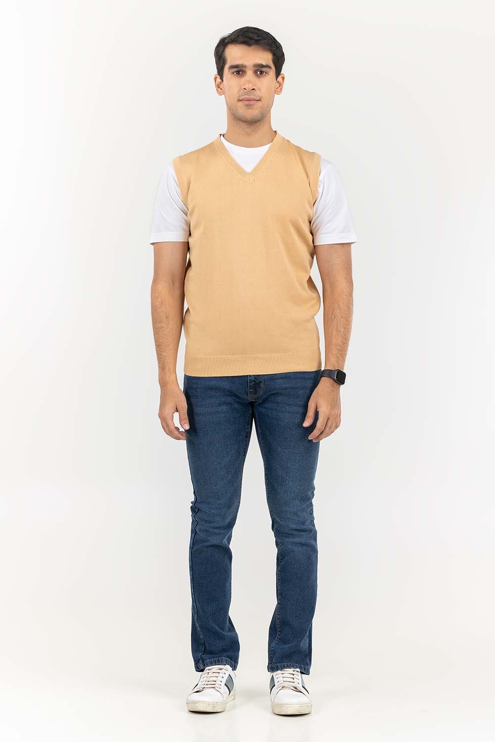 Skin Basic V Neck Sleeveless Sweater SWT-BSLVN-22-011