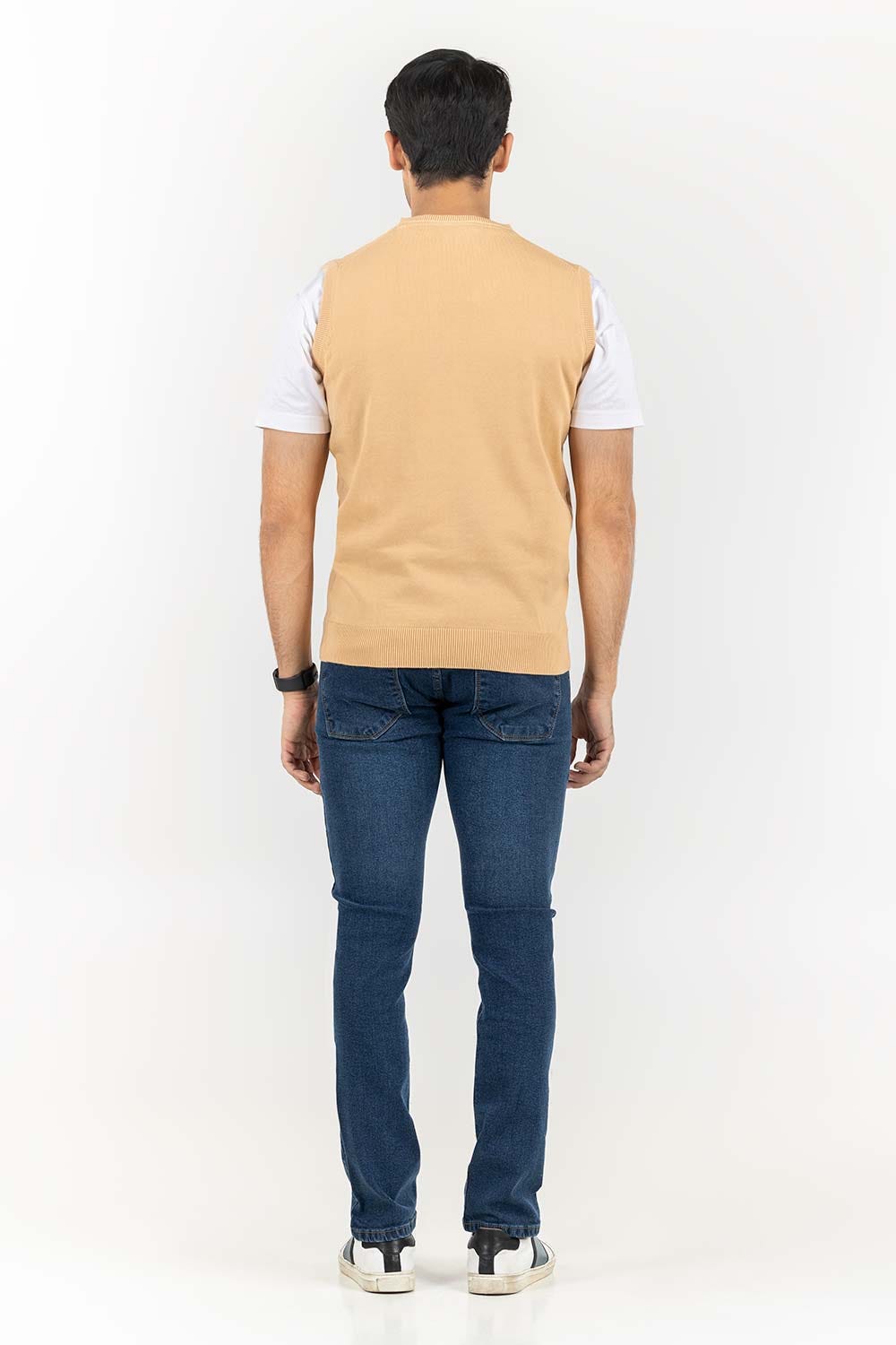 Skin Basic V Neck Sleeveless Sweater SWT-BSLVN-22-011