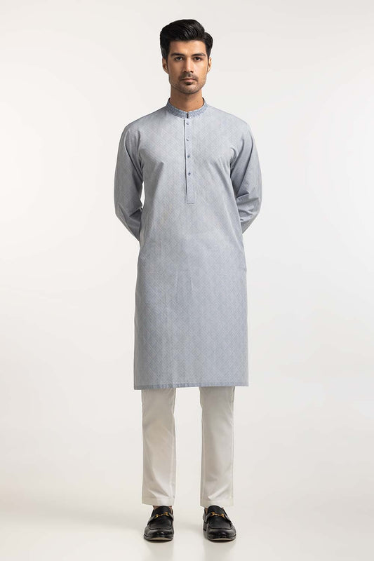 Sky Blue Embroidered Kurta KR-EMB24-039