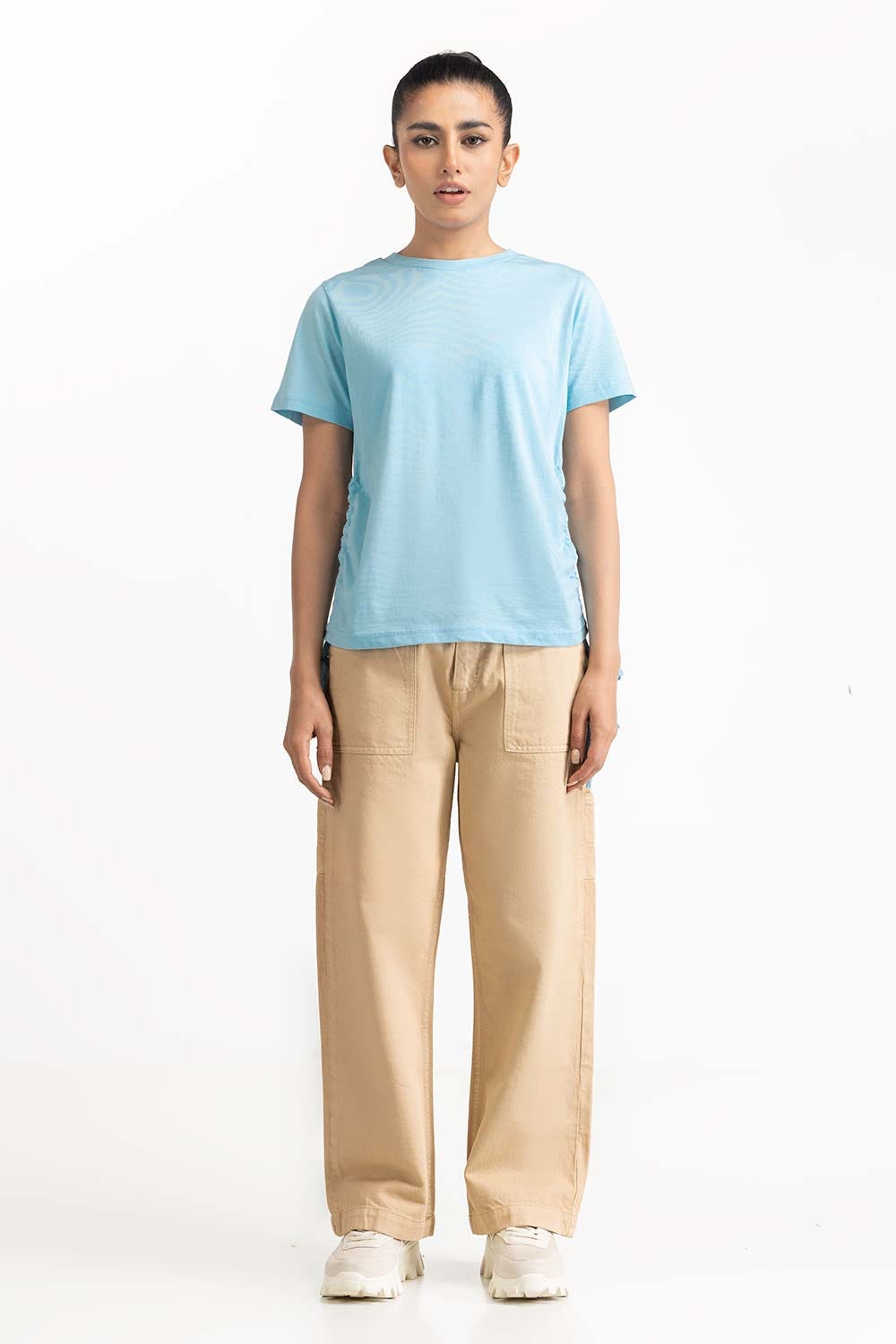 Sky Blue Knit T-Shirt 231-213-004 B