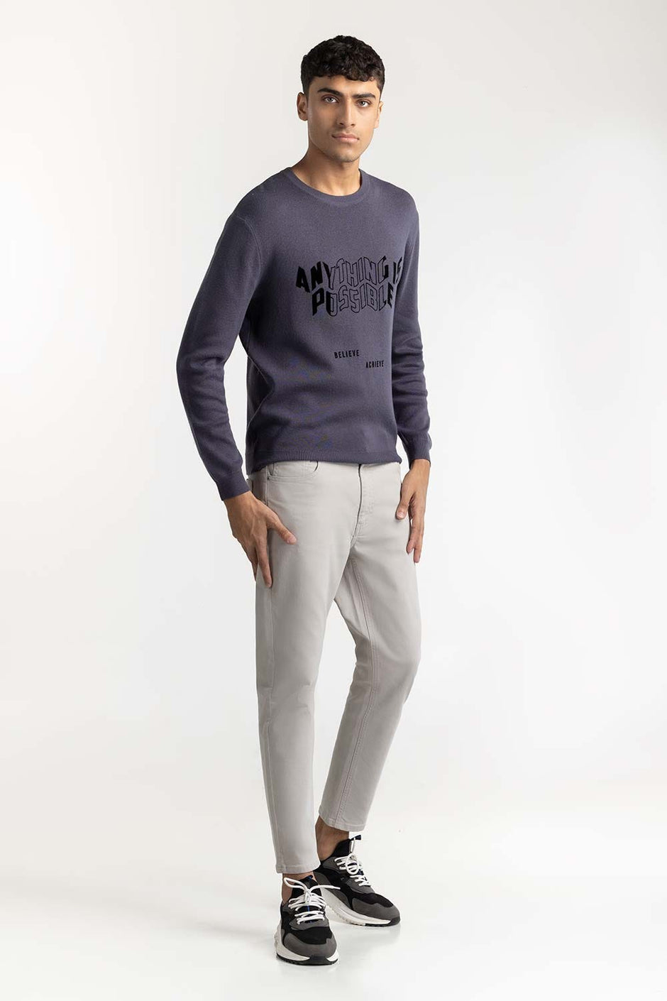 Slogan Sweater 224-111-064