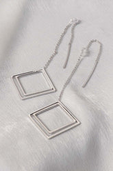 Square Threader Earrings Silver IFA-ER-004