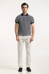 Striped Knit Polo MN-PSW-WS24-010
