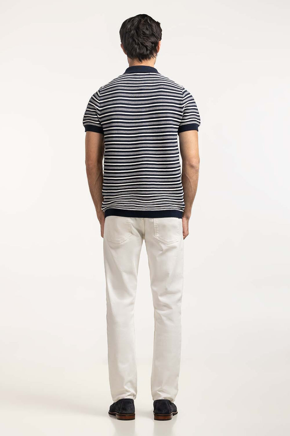 Striped Knit Polo MN-PSW-WS24-010
