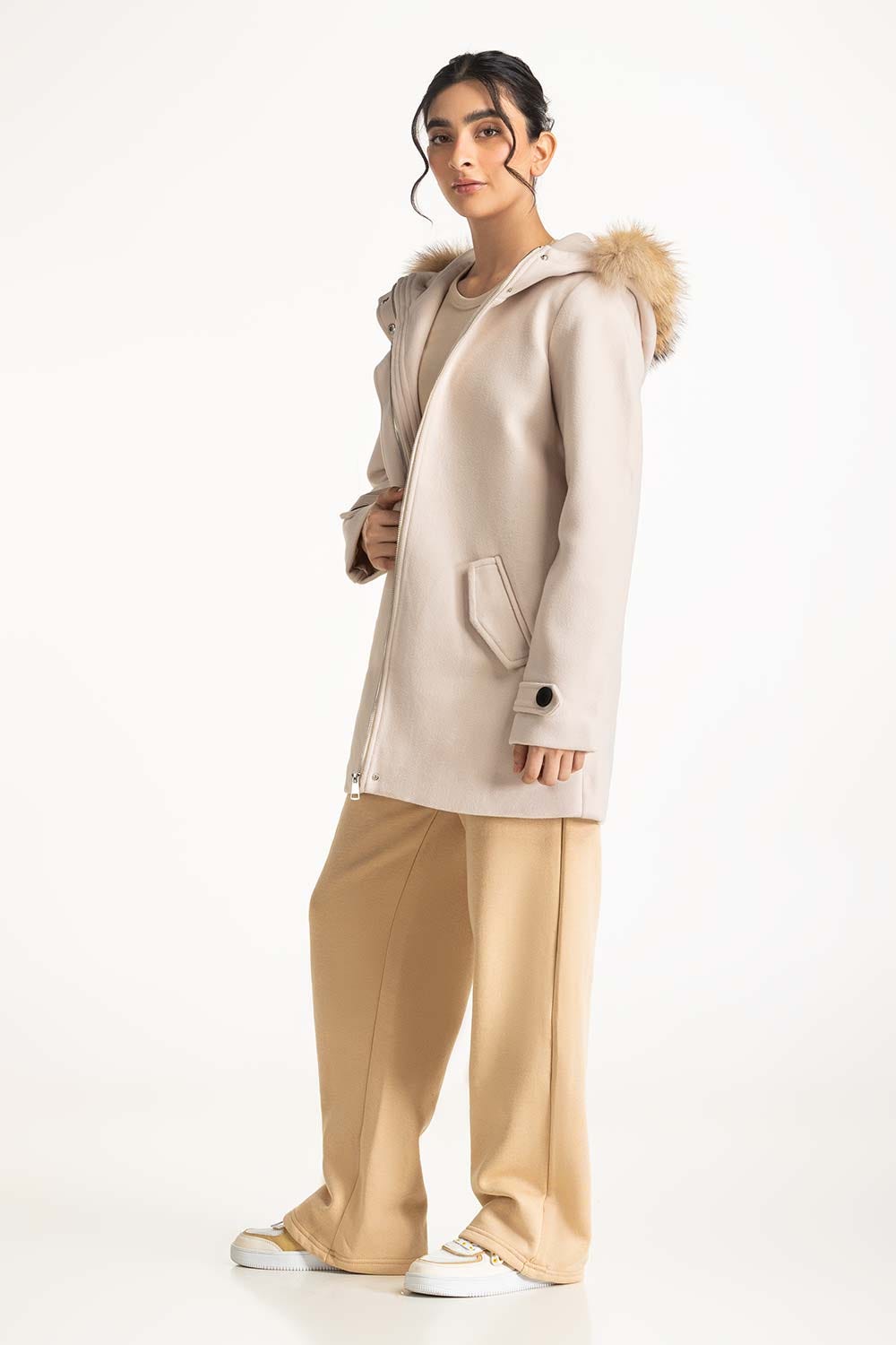 Suede Hooded Jacket WM-JKT-WS24-019