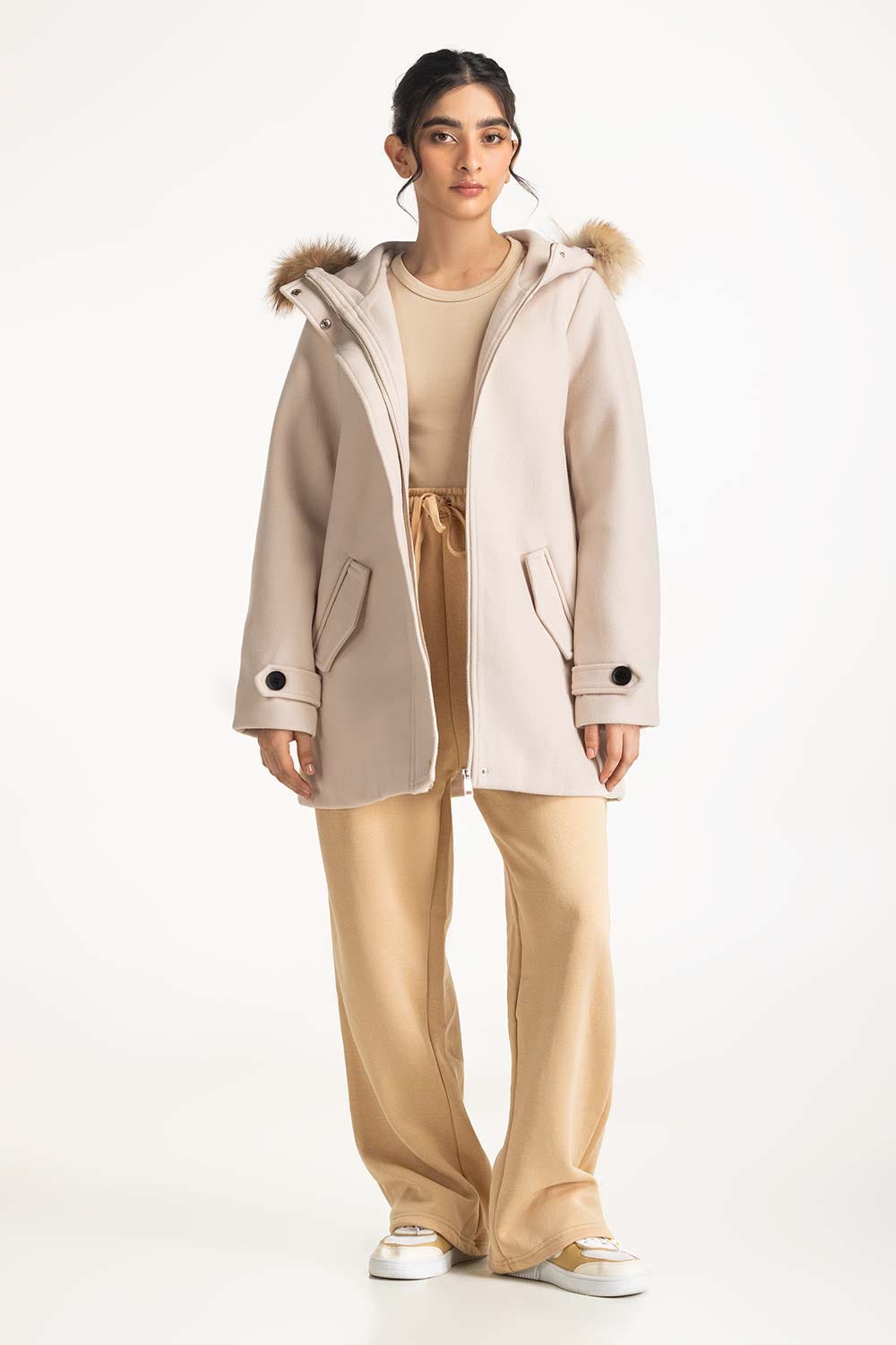 Suede Hooded Jacket WM-JKT-WS24-019