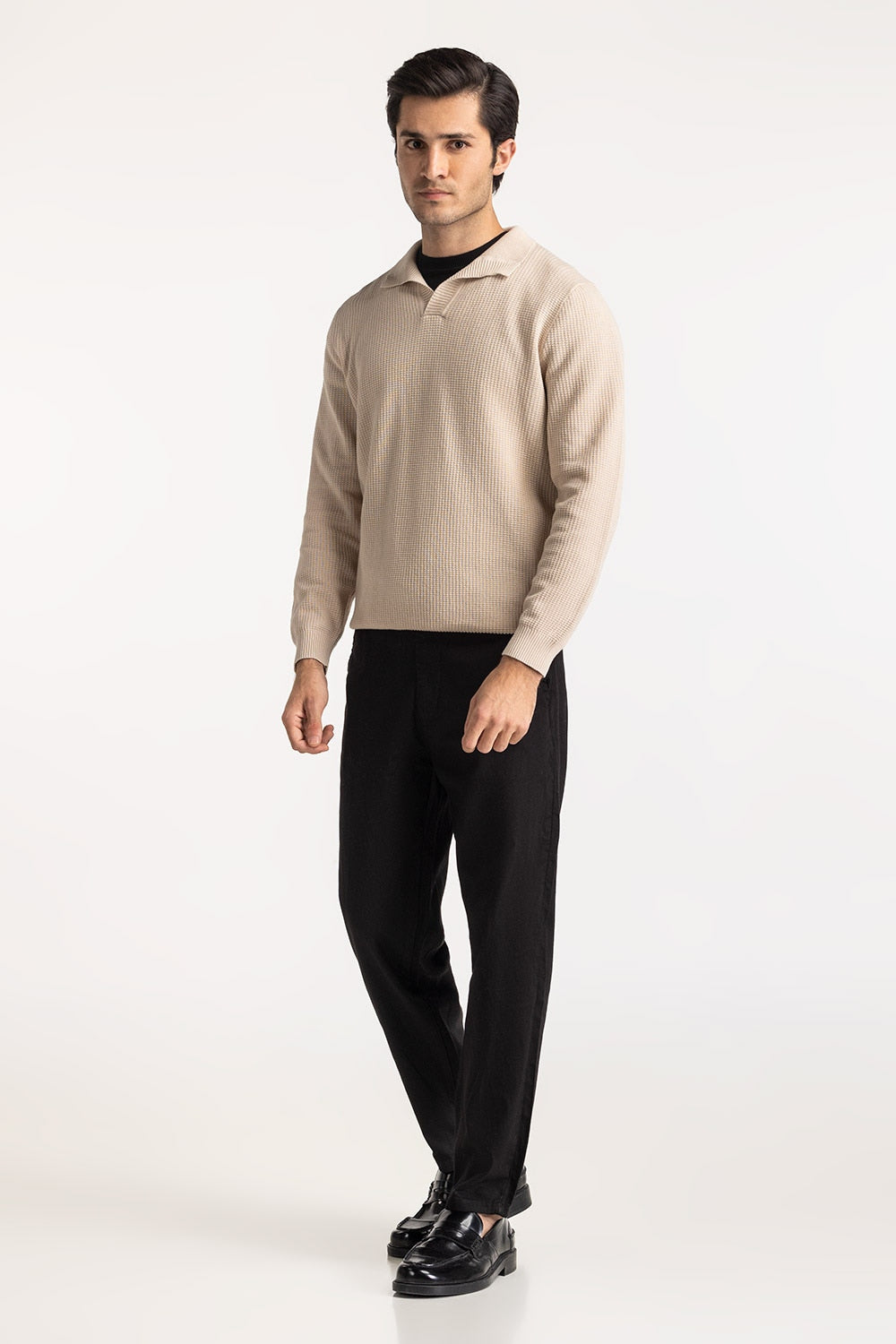 Sweater Knit Polo MN-PSW-WS24-003