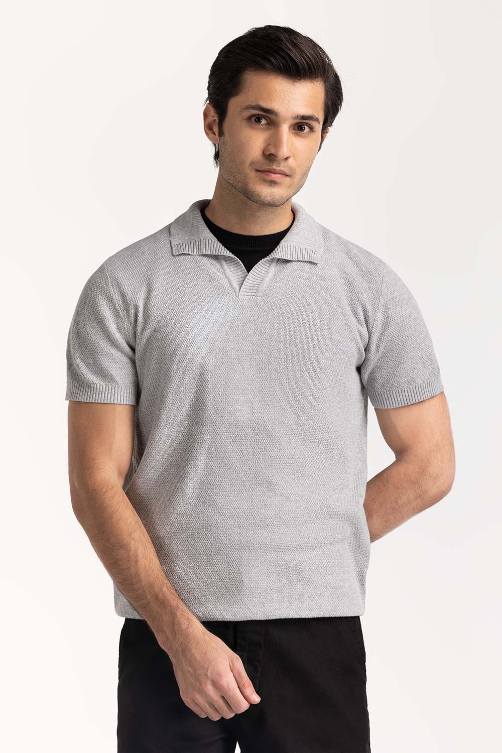 Sweater Knit Polo MN-PSW-WS24-008