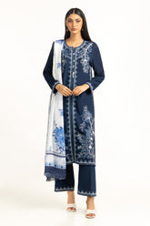 Swiss Lawn Slub Embroidered Shirt And Trouser IPST-44729