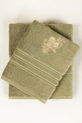 Tendril Combed Embroidered towel