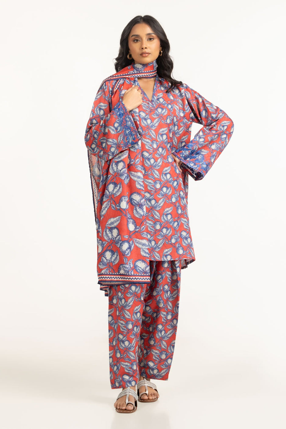 Tennis Net Printed Dupatta IPD-44575