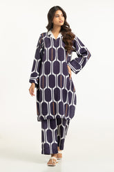 Textured Dobby Printed Co-Ord Set IPST-44686