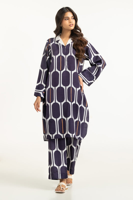 Textured Dobby Printed Co-Ord Set IPST-44686