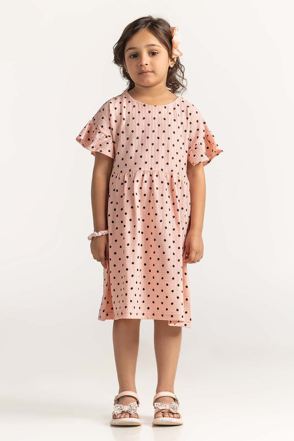 Textured Round Neck Dress TG-DRS-SS24-412