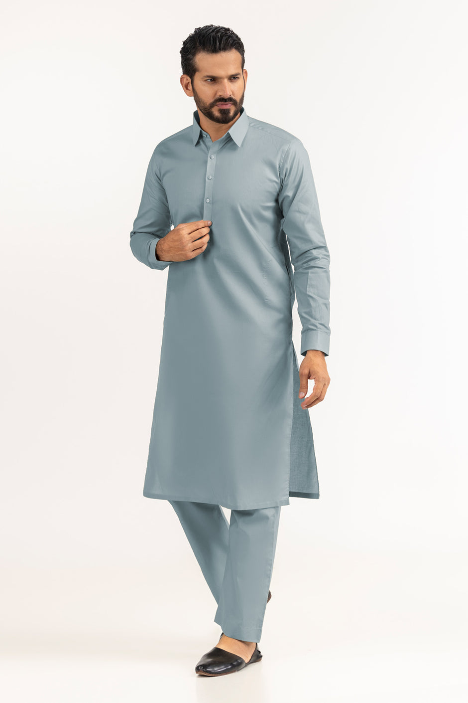 Titanium Latha Unstitched Fabric Cotton-LF