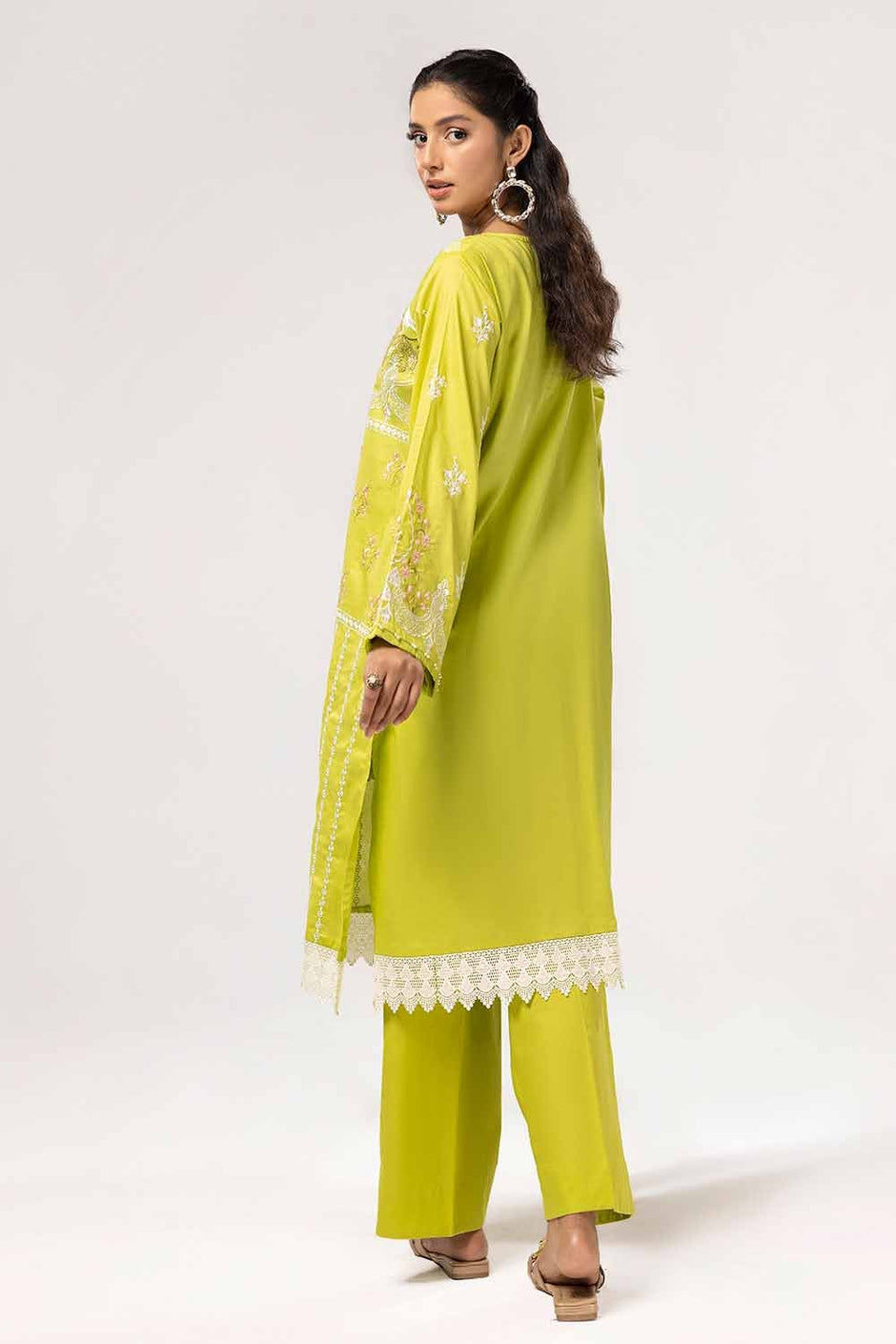 2 Piece Unstitched Embroidered Lawn Suit