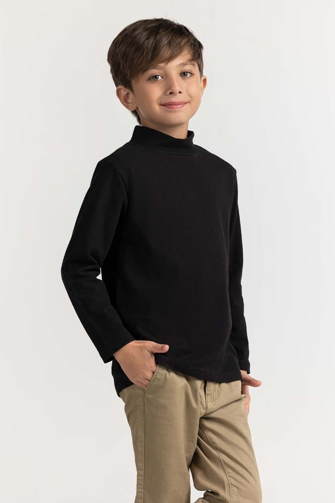 Toddler Boy Black Basic Tee TB-TS-WS23-003