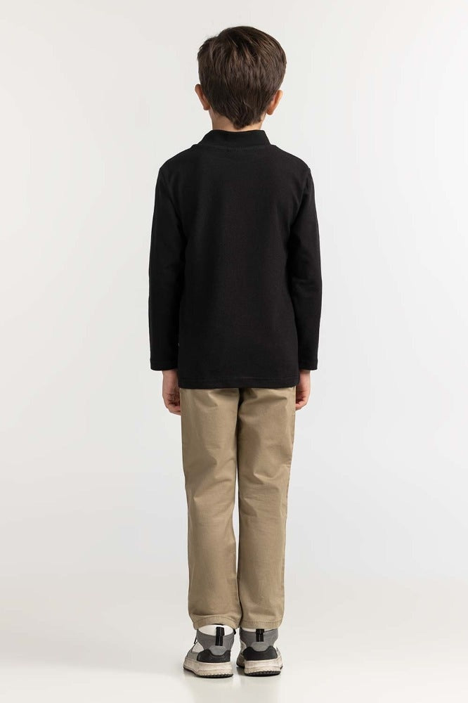 Toddler Boy Black Basic Tee TB-TS-WS23-003