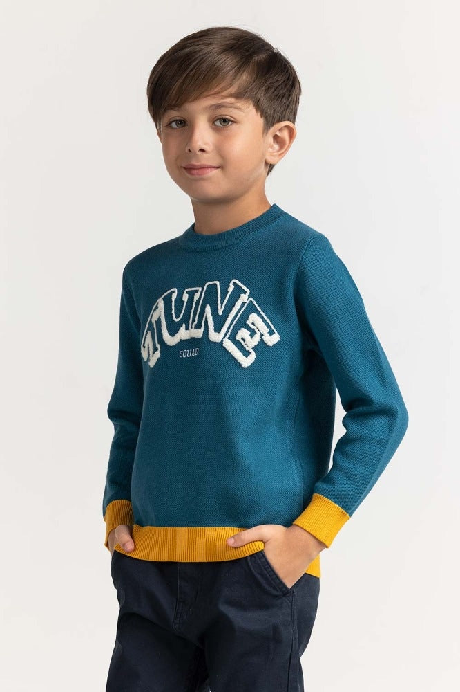 Toddler Boy Blue Basic Sweater TB-SWT-WS23-017