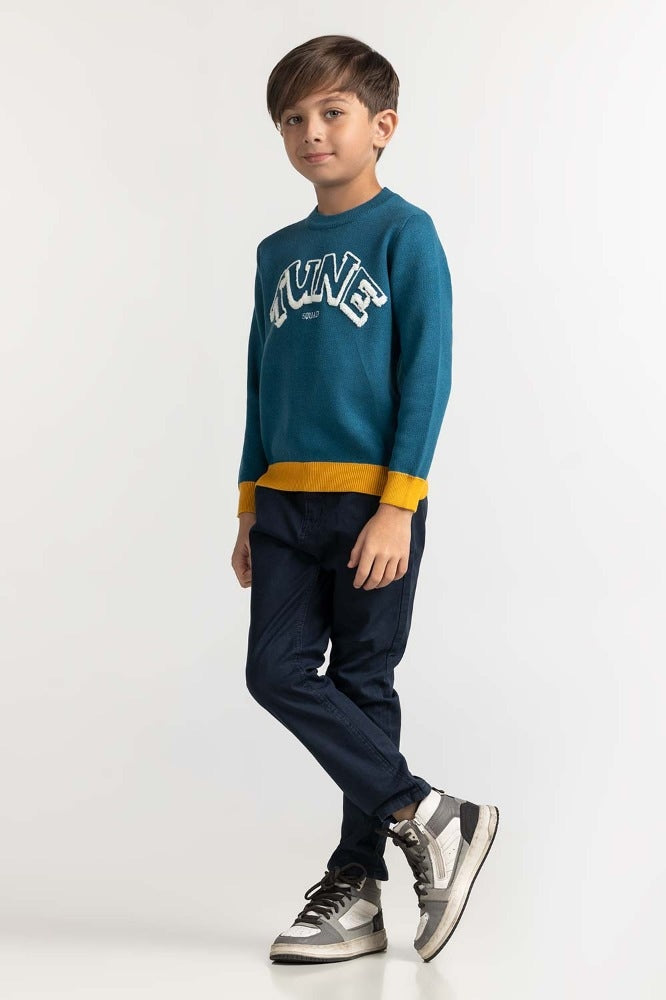 Toddler Boy Blue Basic Sweater TB-SWT-WS23-017
