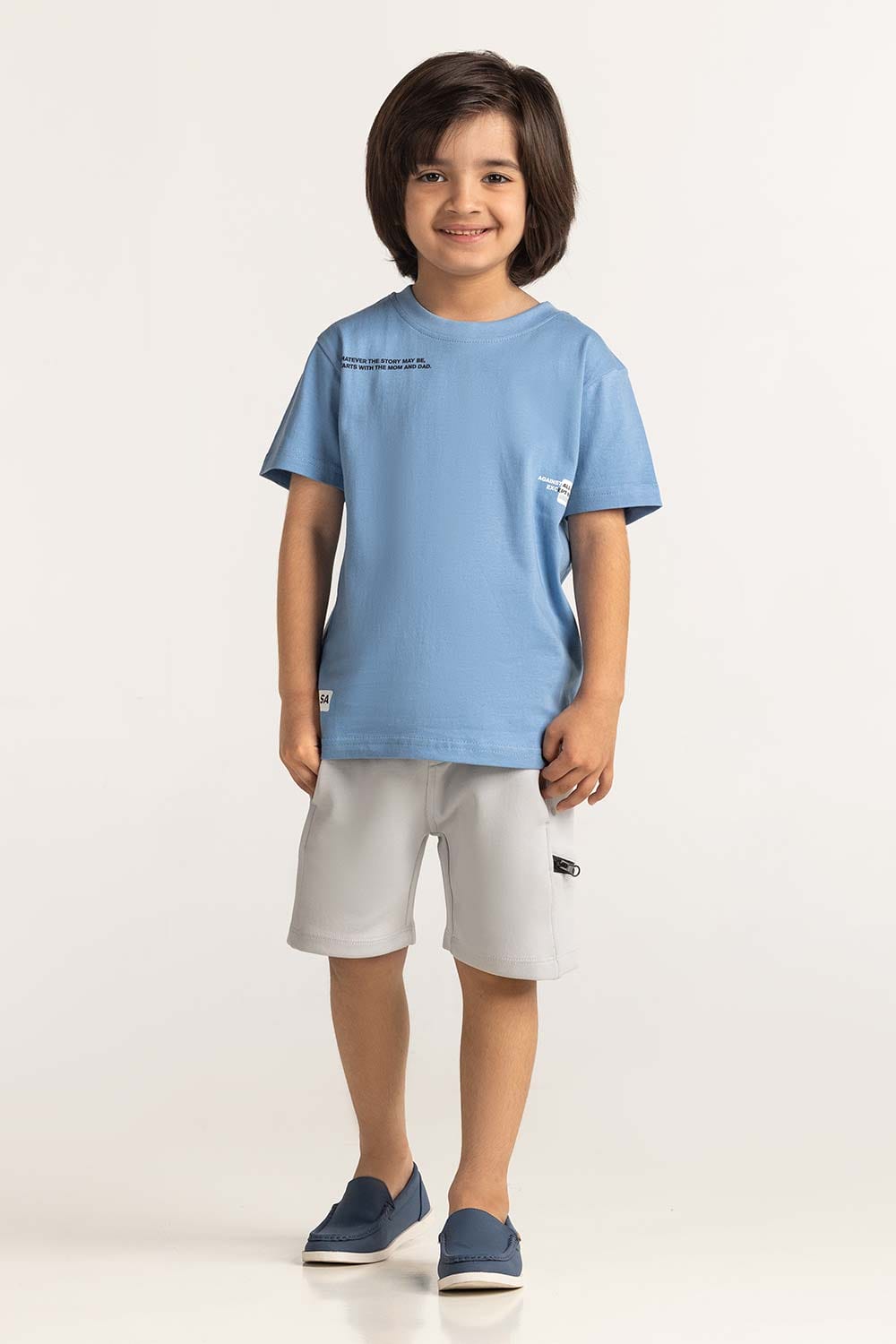 Toddler Boy Blue Printed Tee TB-TS-SS24-015