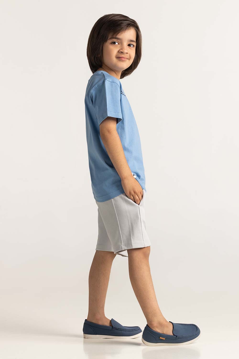 Toddler Boy Blue Printed Tee TB-TS-SS24-015