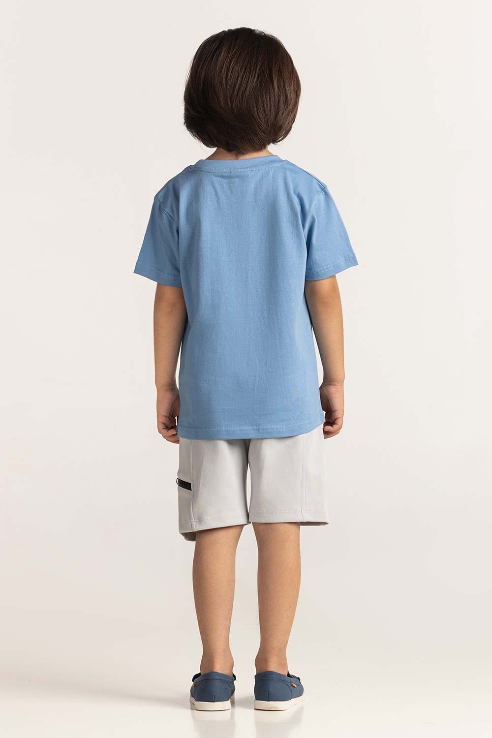 Toddler Boy Blue Printed Tee TB-TS-SS24-015