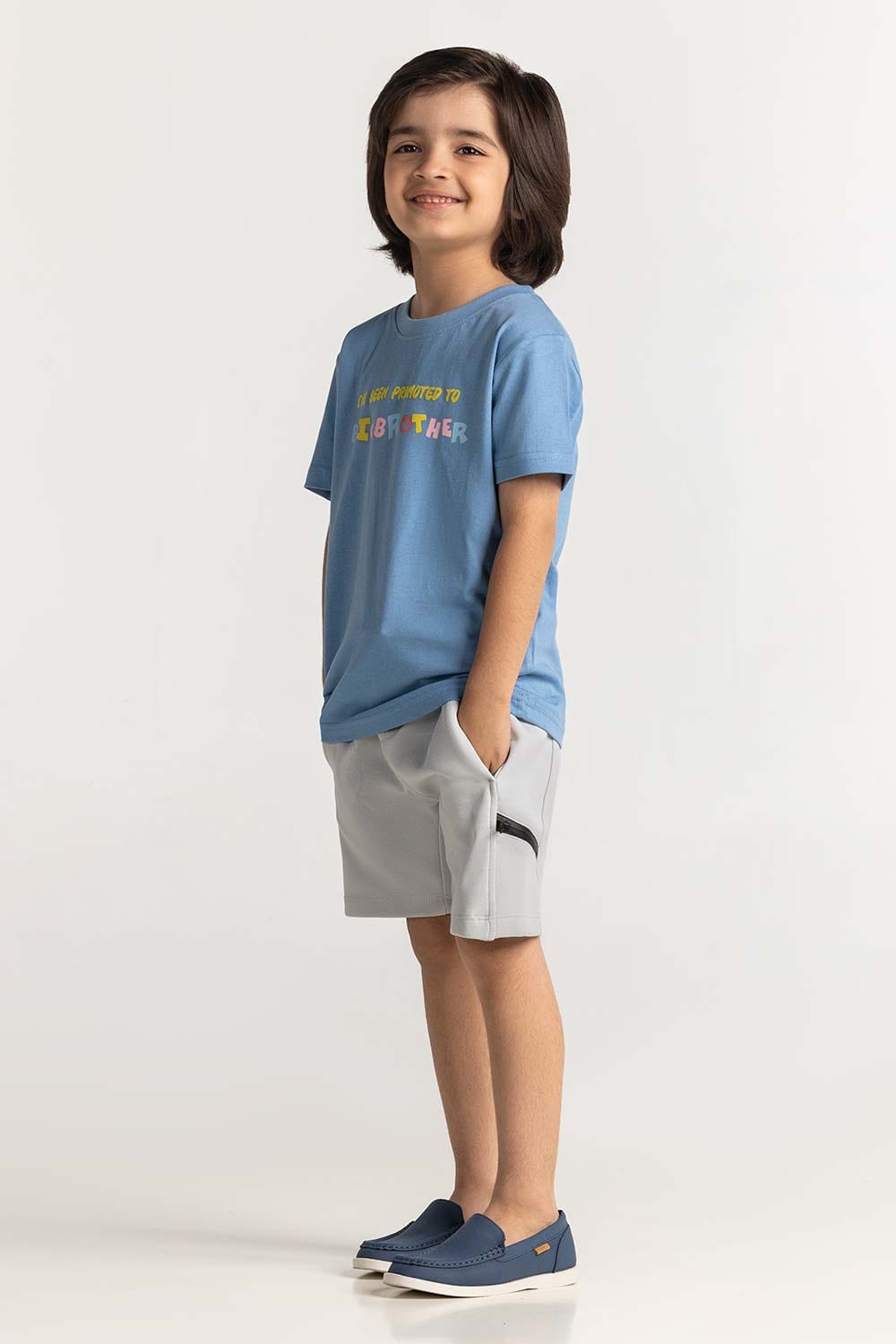 Toddler Boy Blue Printed Tee TB-TS-SS24-018