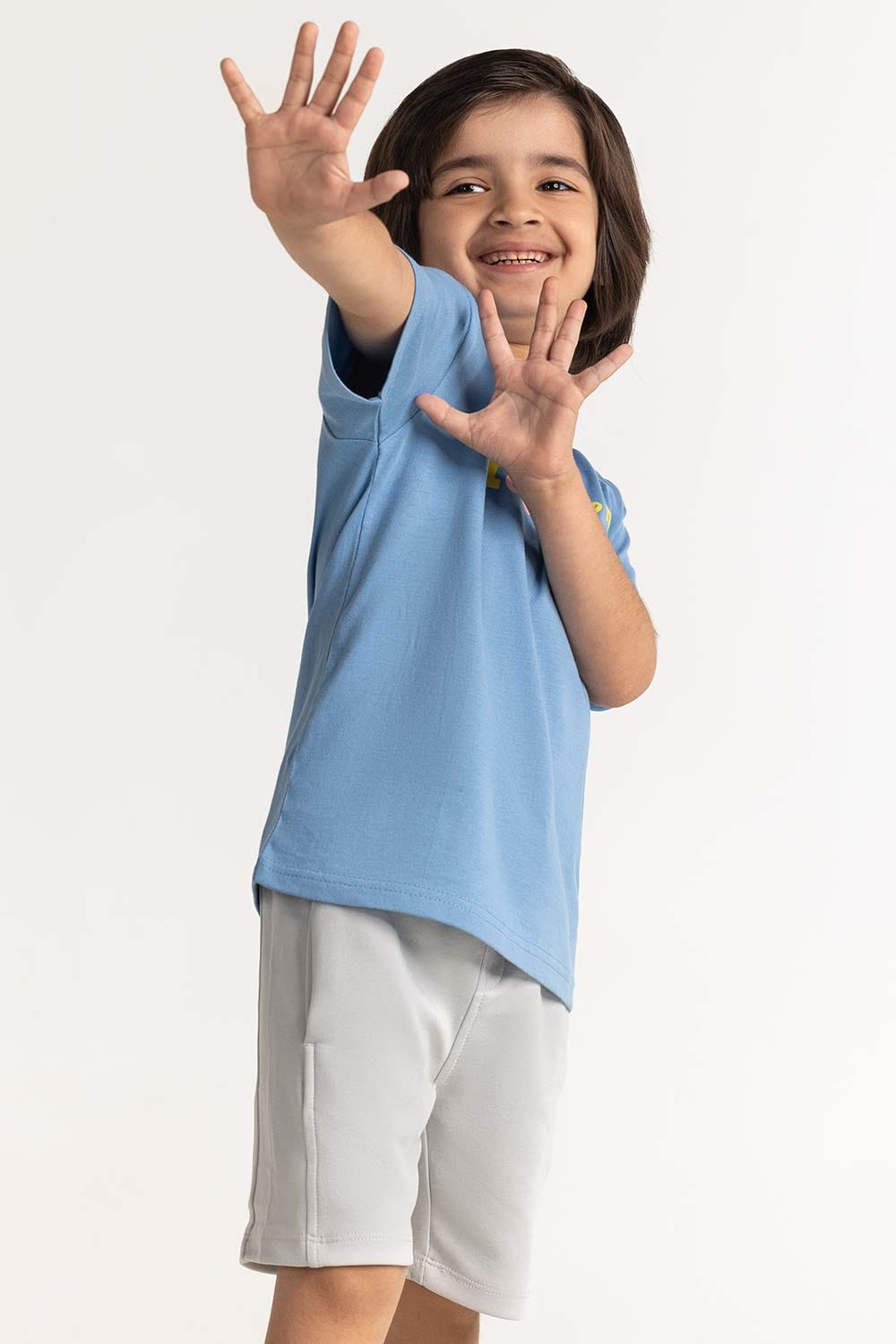 Toddler Boy Blue Printed Tee TB-TS-SS24-018