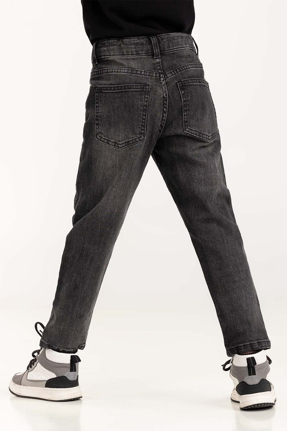 Toddler Boy Dark Grey Five Pocket Jeans 224-321-010