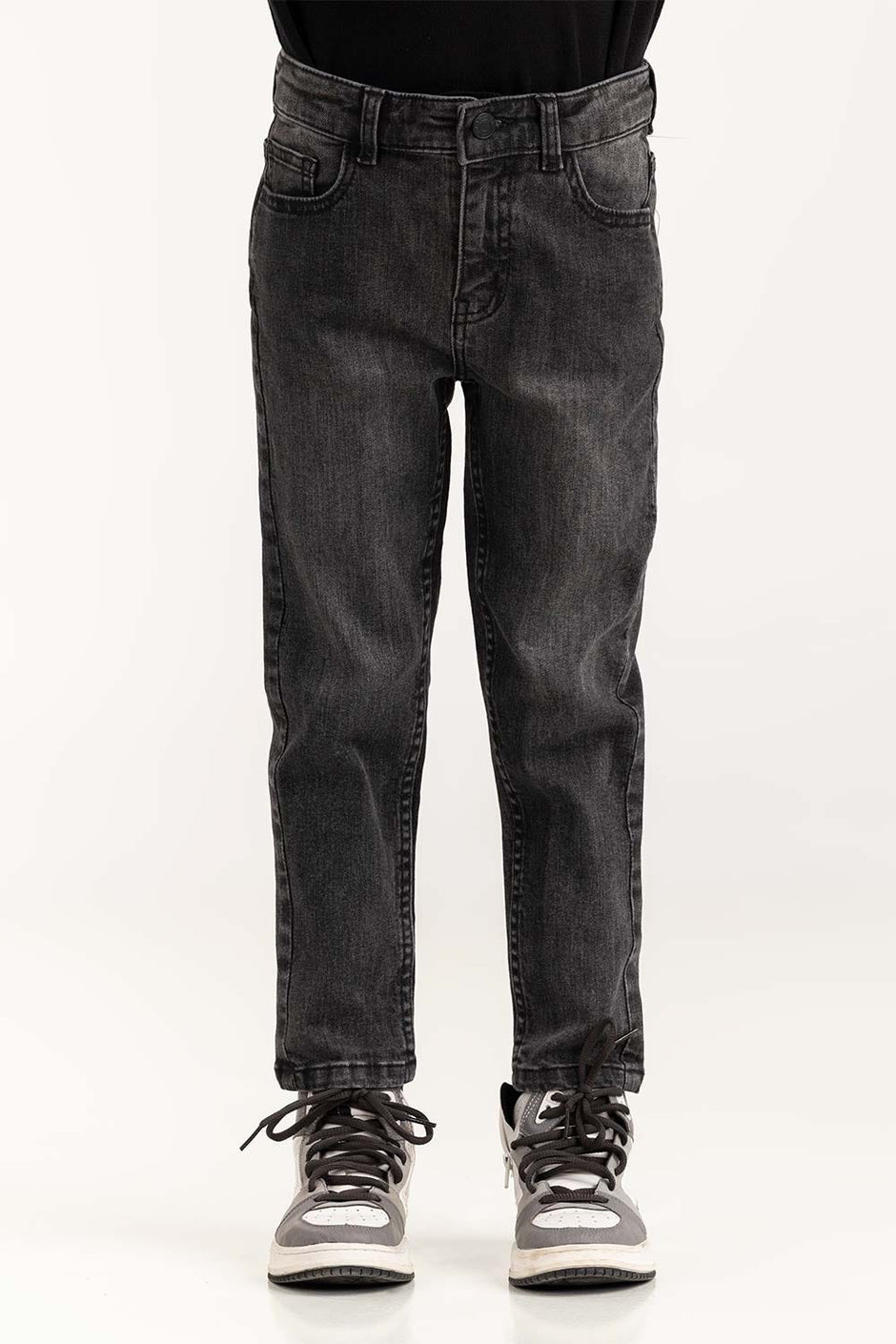 Toddler Boy Dark Grey Five Pocket Jeans 224-321-010