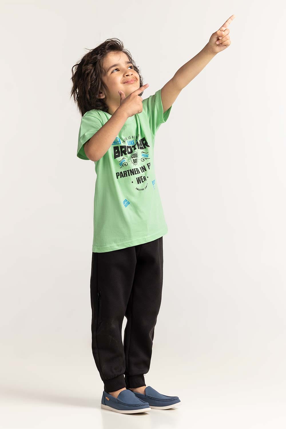 Toddler Boy Green Printed Tee TB-TS-SS24-004