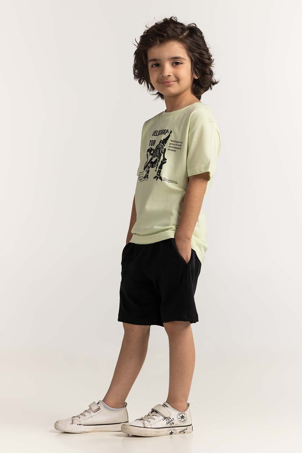 Toddler Boy Light Green Printed Tee TB-TS-SS24-007
